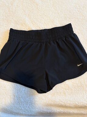 Nike Black Shorts with White Swoosh Logo